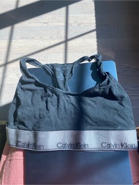 Calvin Klein Black Logo Elastic Bralette